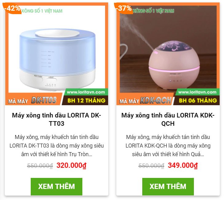 Máy khuếch tán tinh dầu giảm giá